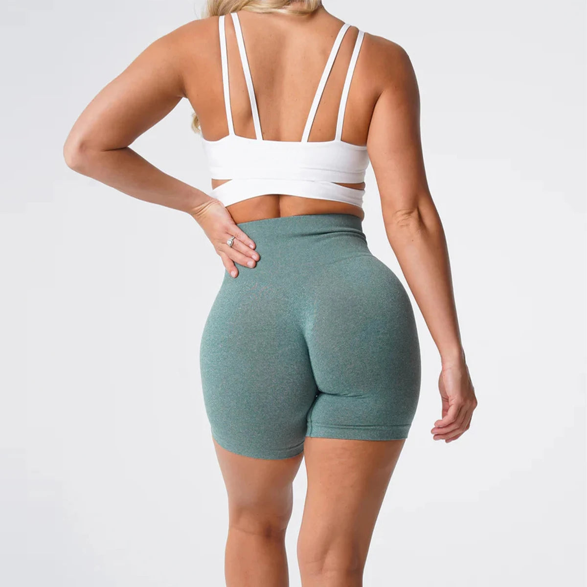 TKITK Pro Spandex Shorts Woman Fitness Elastic nv navigation Sports Running Yoga pants tight pants cycling shark pants