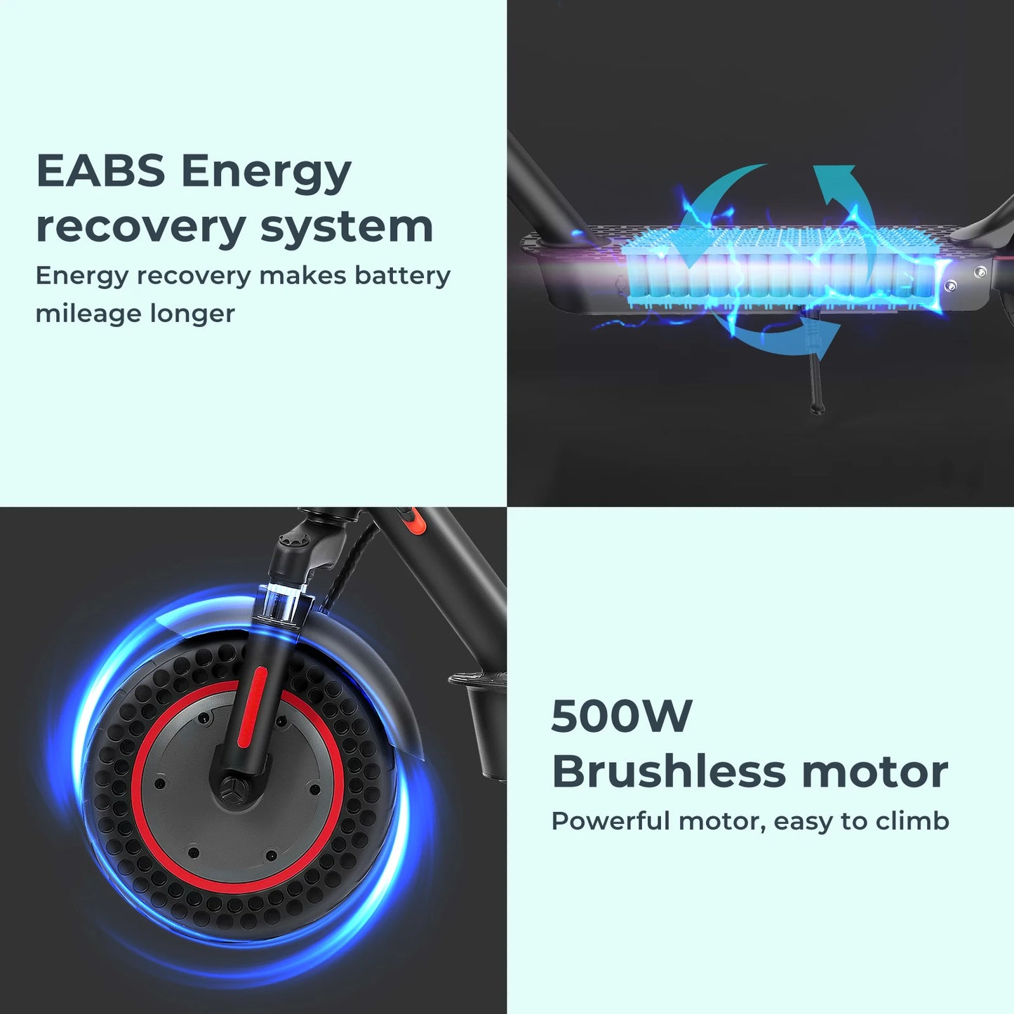 iScooter i9 Max Patinete Eléctrico  – 35 km/h, 10 Ah, Neumáticos Panal de Abeja
