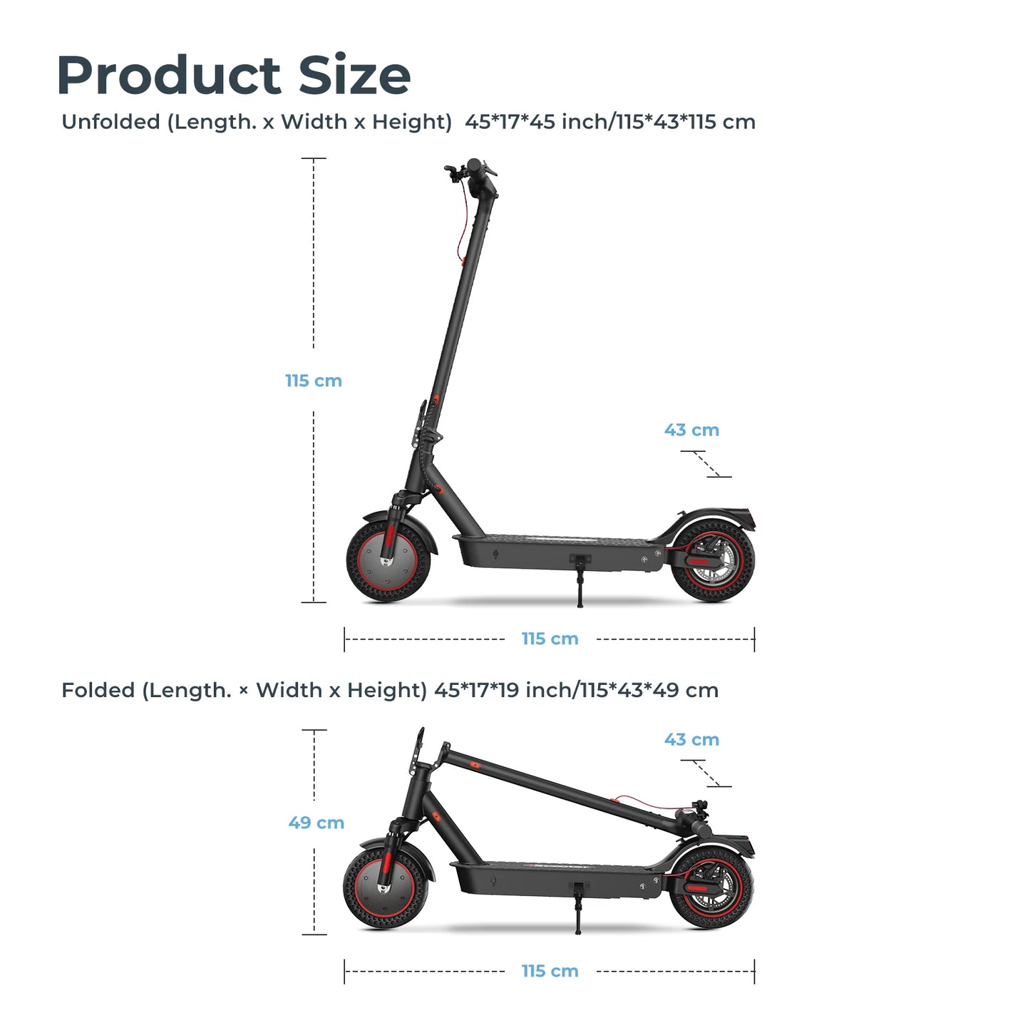 iScooter i9 Max Patinete Eléctrico  – 35 km/h, 10 Ah, Neumáticos Panal de Abeja