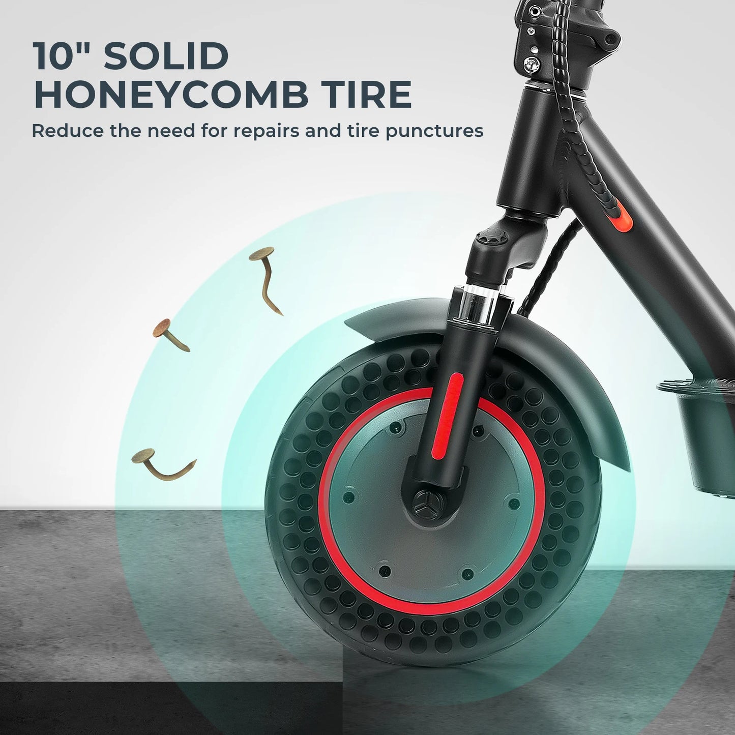 iScooter i9 Max Patinete Eléctrico  – 35 km/h, 10 Ah, Neumáticos Panal de Abeja