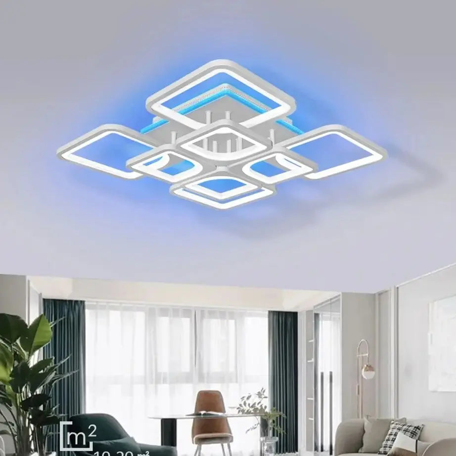 IRALAN YH4 Lámpara LED de Techo Regulable – Control Remoto, 9.600 Lm, Blanco Cálido a Frío